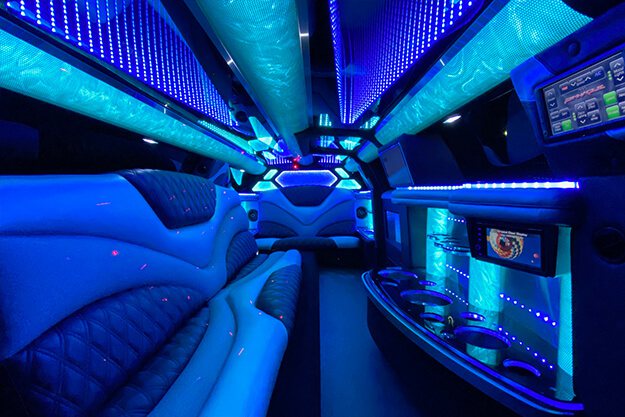 Luxury Ann Arbor limousine interior